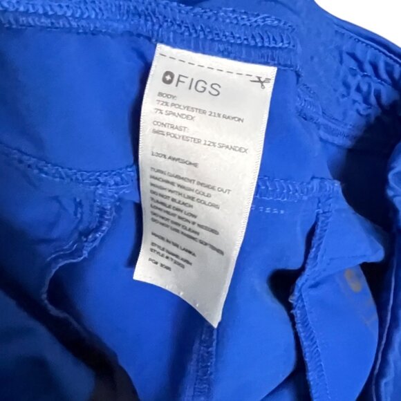 Figs Axim Cargo Scrub Pants XL Royal Blue Technical Collection Pockets - Picture 6 of 9